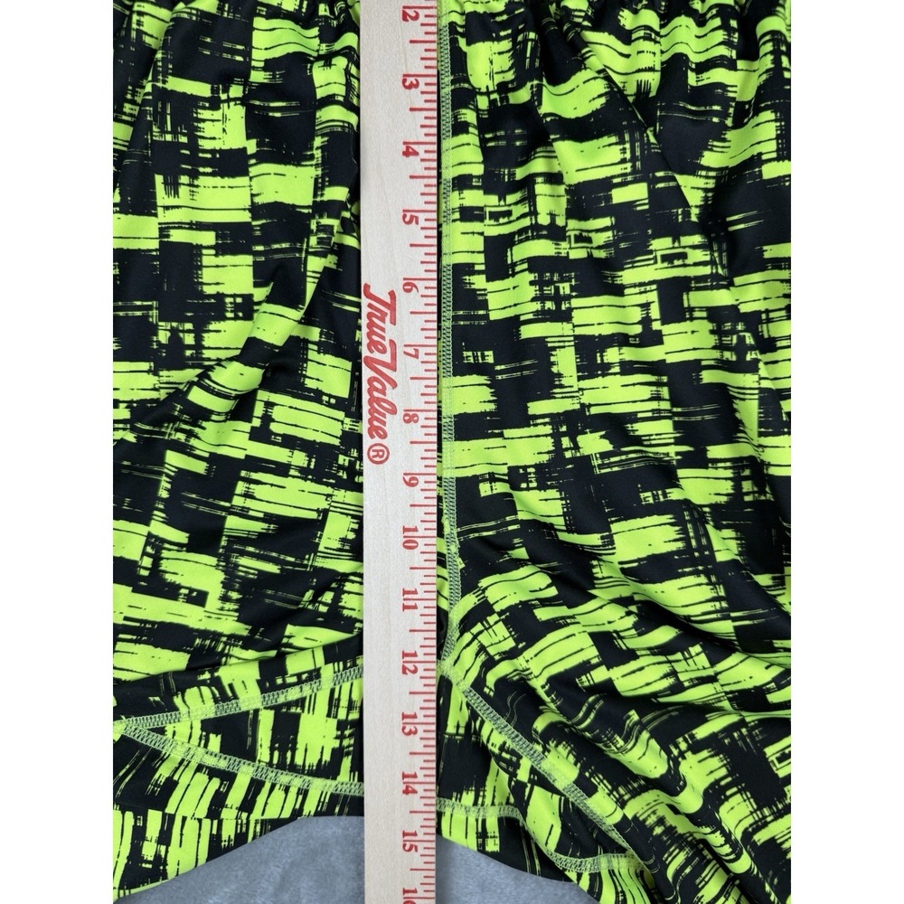 Nike Dri-FIT Men's Large Neon Yellow Black Athletic Shorts L Running Gym - Picture 6 of 8